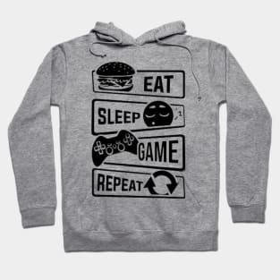 eat sleep game repeat Hoodie